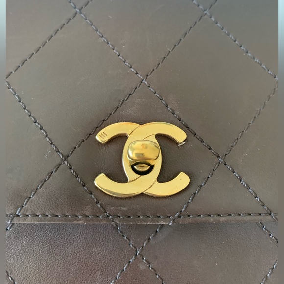 1999 Brown Chanel Calfskin Quilted Leather Vintage Classic Shoulder Bag - Picture 2 of 13
